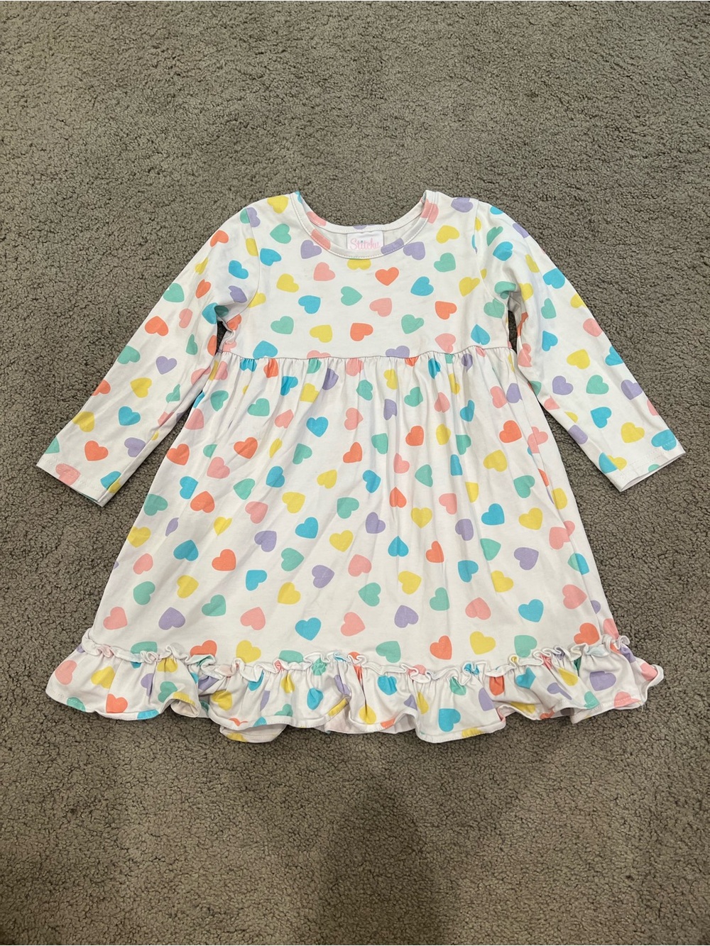 Stitchy Fish Rainbow Hearts Dress